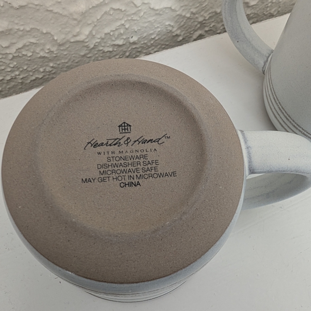 Hearth & Hand Good Morning Stoneware Mug Set - White - Picture 5 of 7
